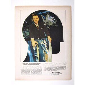 Kaiser Aluminum Helicopter Rotor Blade Tech 1960s Vintage Ad Aviation Print